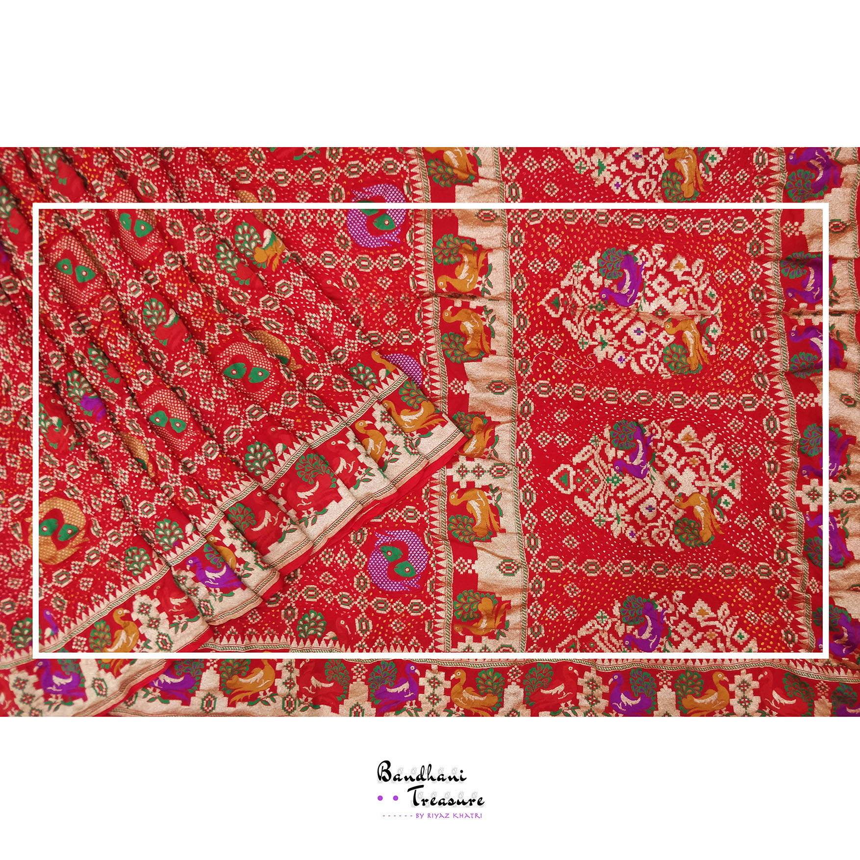 Pink Color Bandhani Design Patola Silk Saree main image 1
